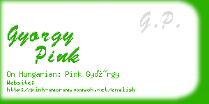 gyorgy pink business card